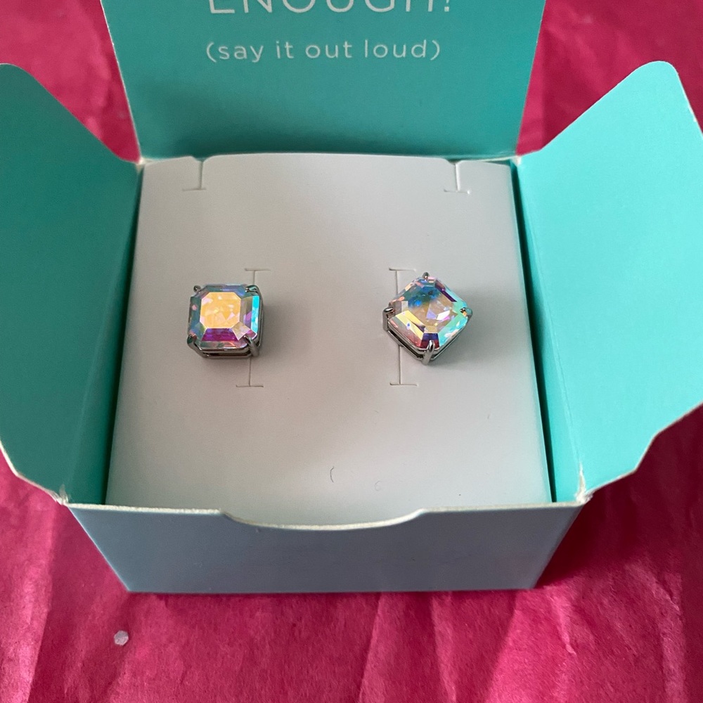 Origami Owl Crystal AB Mini Clara Earrings